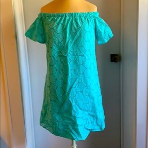 Eyelet strapless dress